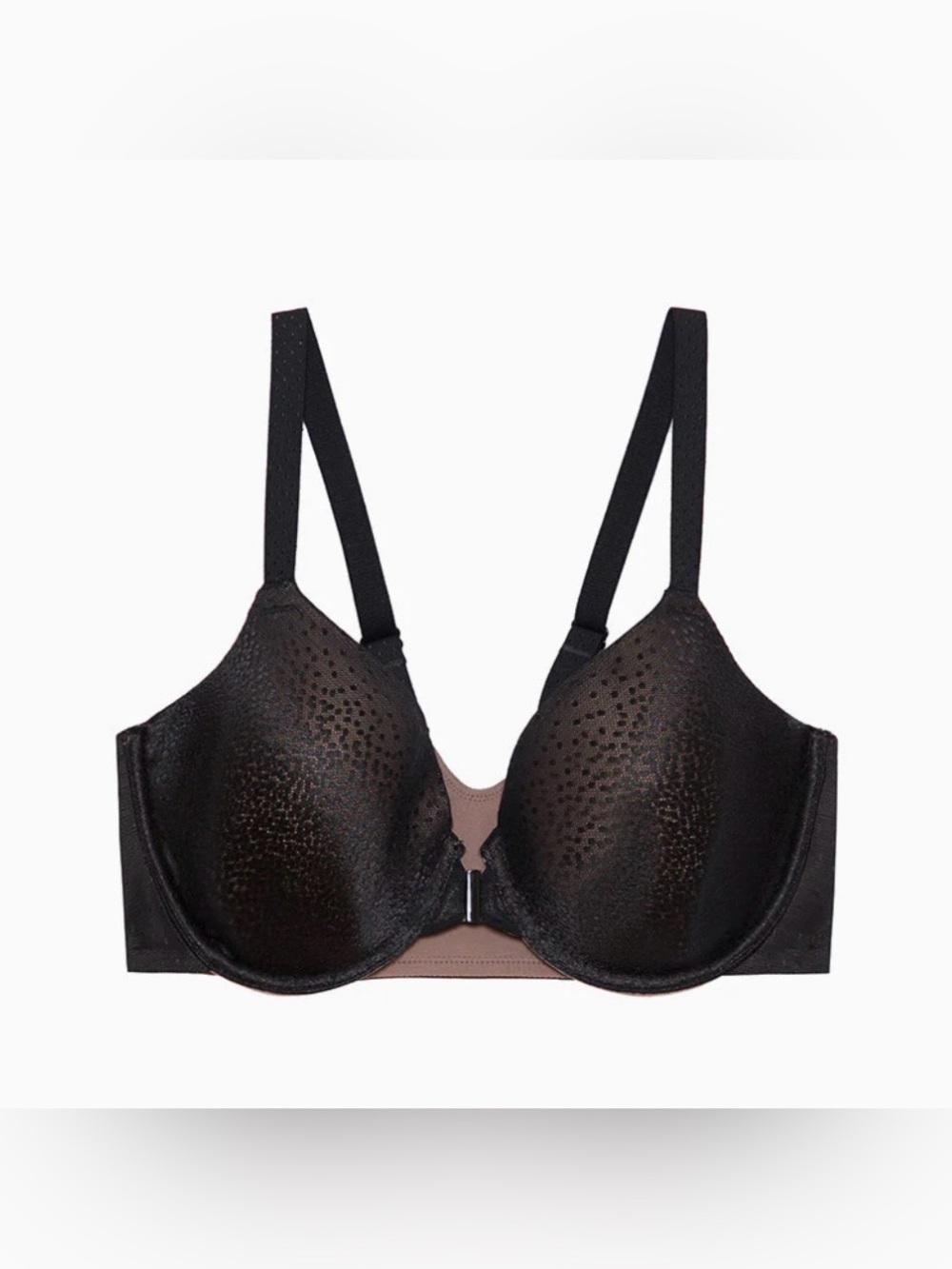 Wacoal 853403 Back Appeal Front Close T-Shirt Bra Black 36DD Underwire